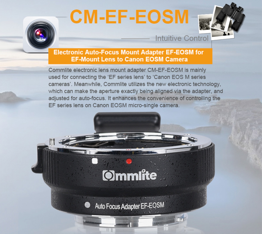 Commlite adapter Canon EF/ EF-S a Canon EOSM