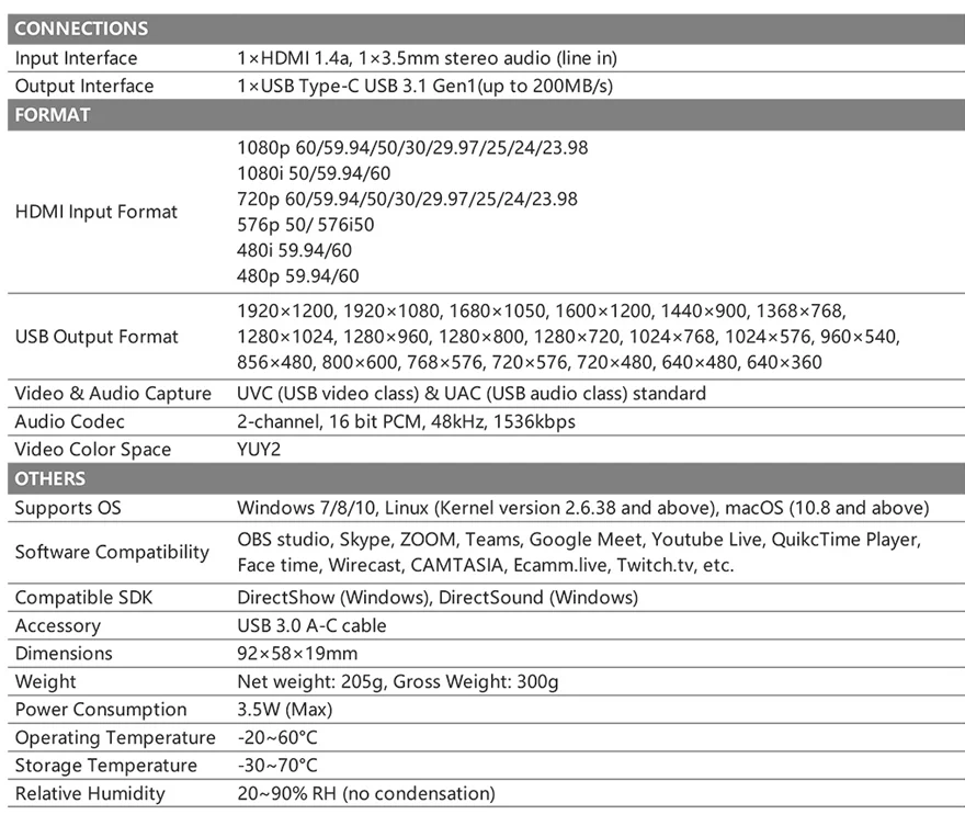 AVMATRIX UC1218 HDMI TO USB