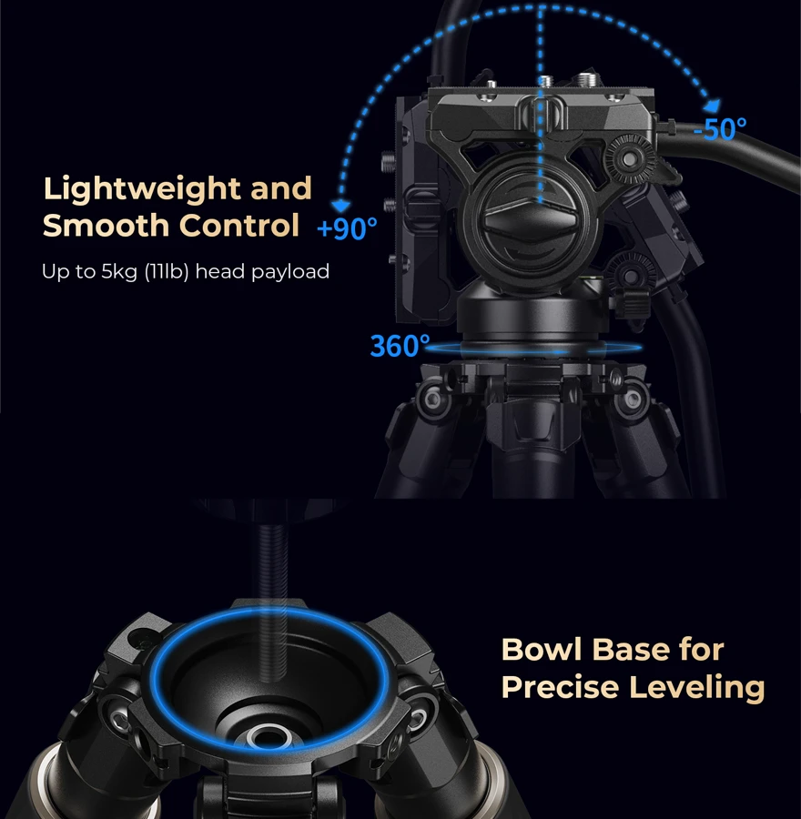 SmallRig 4643 Carbon Fiber Tripod Kit