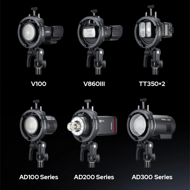 Godox S3 Speedlite Bracket drziak blesk blesky flash mount bowens softbox