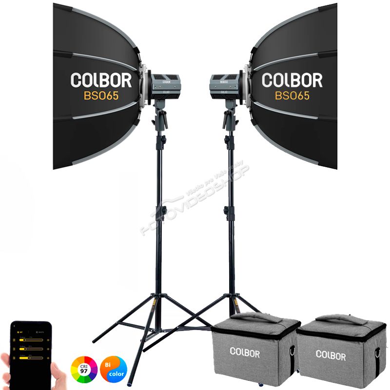 2x COLBOR CL60 Bi-Color LED kit