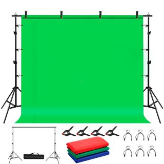 Zelen�, �erven�, Modr� pozadie 2 x 3 m + dr�iak pozadia (v��ka 200cm)