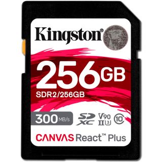 Kingston 256GB Canvas React Plus SDXC UHS-II 300R/260W U3 V90 pre Full HD/4K/8K