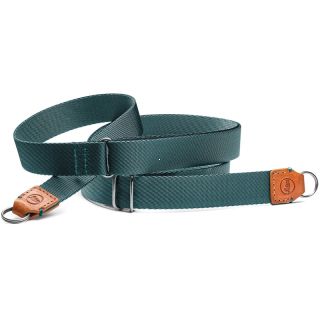 Leica Carrying Strap, fabric, leather, cognac  petrol