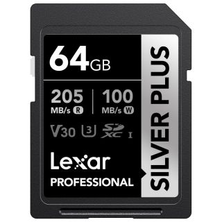 Lexar Professional SILVER PLUS SDXC R205/W100 (V30) 64GB