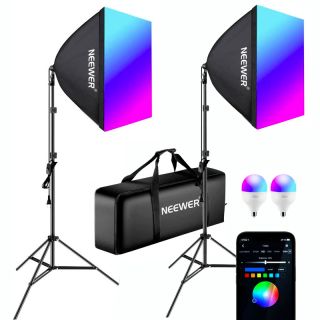 Neewer NK800 KIT 2x RGB Softbox 2700-6500K + statvy