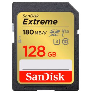SanDisk Extreme SDXC 128 GB 180 MB/s Class10 UHS-I U3 V30