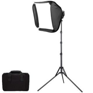 SET softbox 40 x 40 cm pre systmov blesky + Statv 185cm
